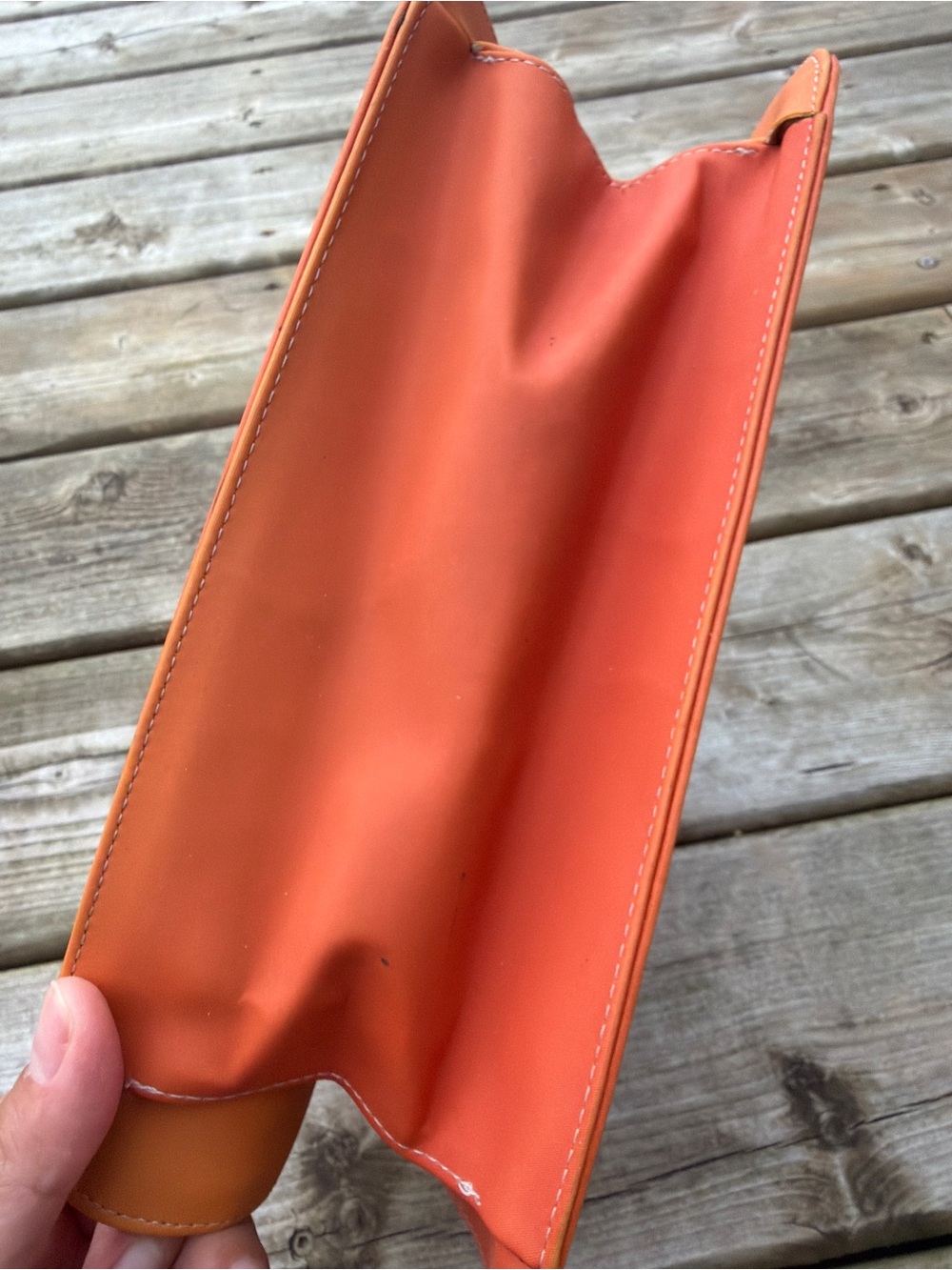 Vintage HUNGUN Orange Structured Frame Shoulder Bag Retro Y2K - Picture 2 of 10